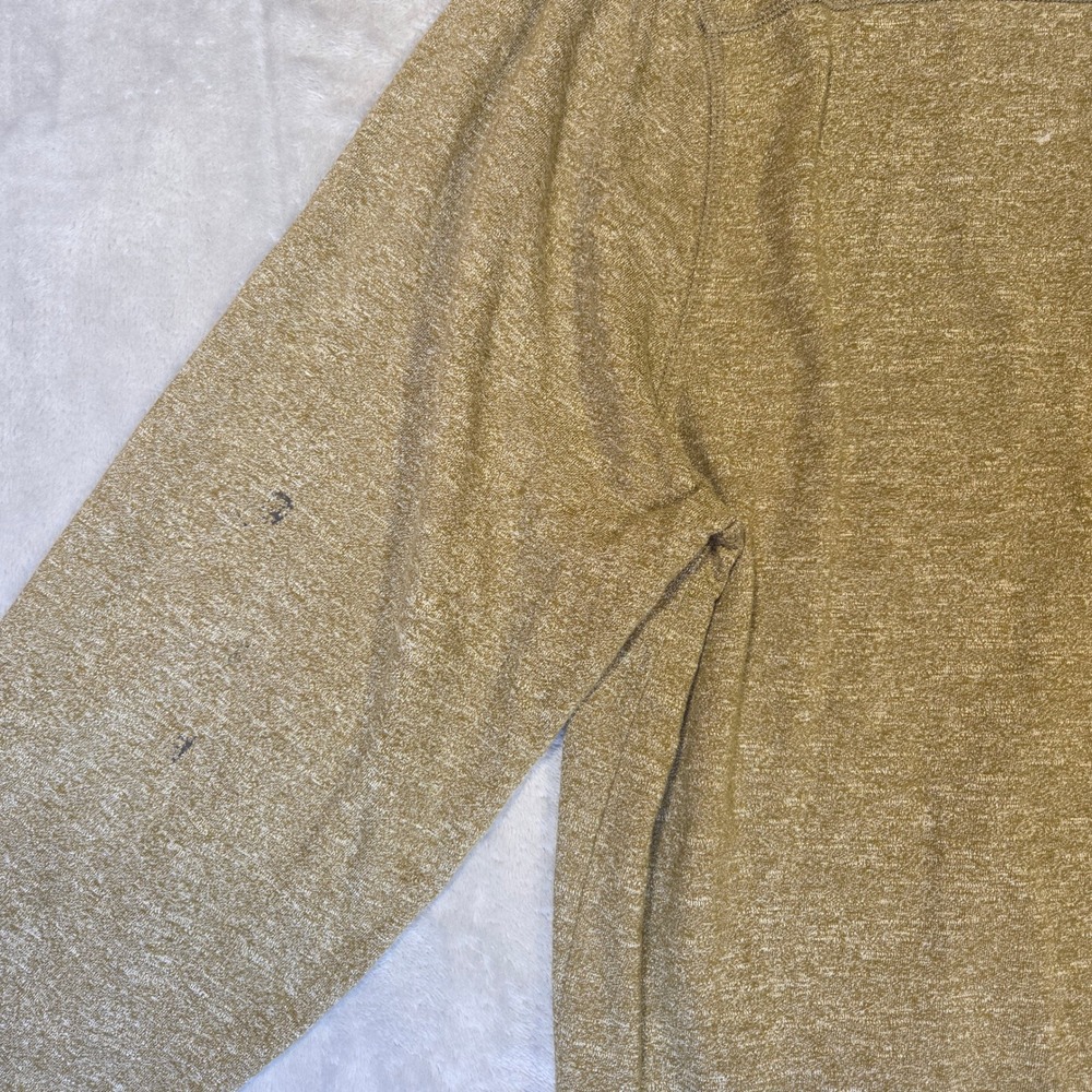 Lucky Brand Mens XXL Heathered Olive Green Long Sleeve Henley Shirt Cotton Blend - Picture 6 of 7